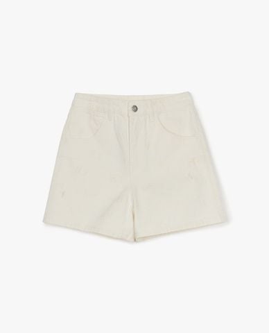  MLB - Quần shorts jeans nữ Classic Random Jacquard Monogram 