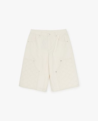  MLB - Quần short jeans nam Diagram Monogram Embossed 