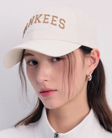  MLB - Nón bóng chày unisex Varsity Bling Bling Lettering Structure 