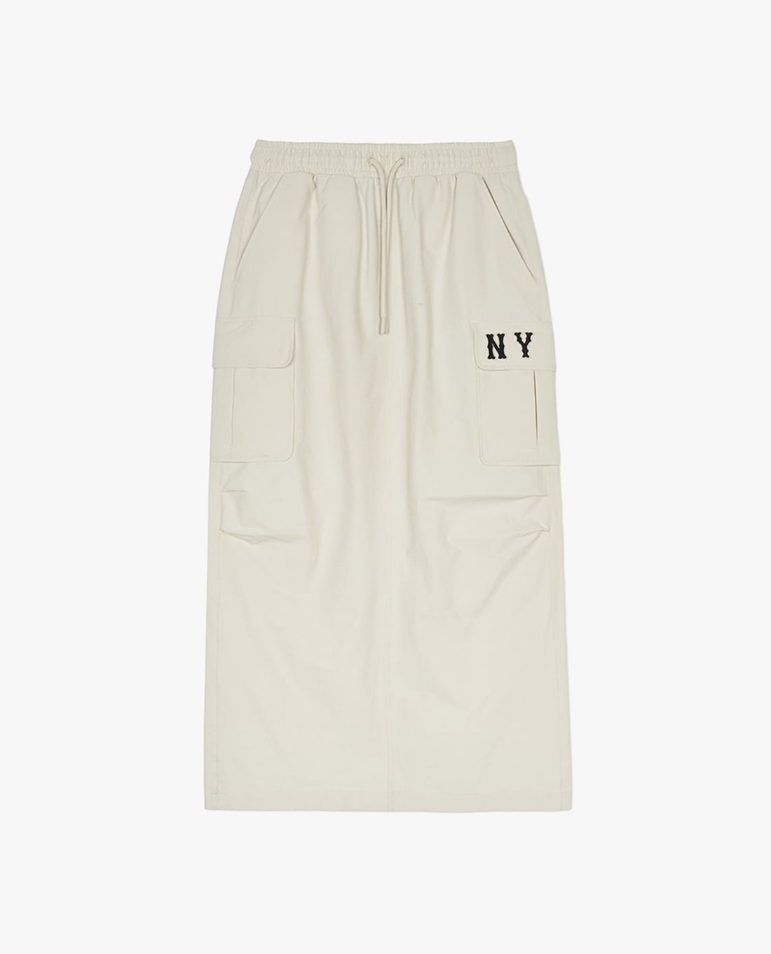 MLB - Chân váy chữ A midi phối túi hộp Cargo