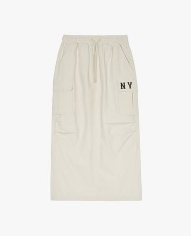  MLB - Chân váy chữ A midi phối túi hộp Cargo 