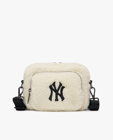  MLB - Túi đeo chéo lông cừu phom chữ nhật Fleece Mini 