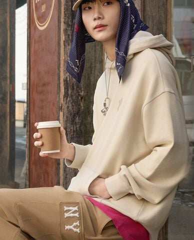  MLB - Áo hoodie unisex Basic Stitch Embo Mega Logo 