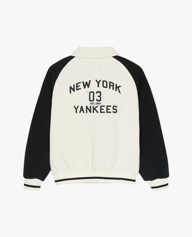  MLB - Áo khoác bóng chày unisex Jersey Collar Blocking Varsity 