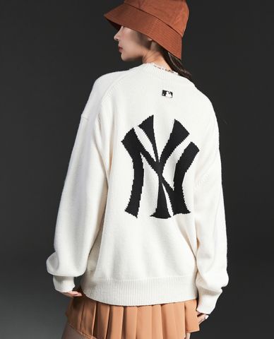  MLB - Áo sweater phom suông tay dài Basic Big Logo Overfit 