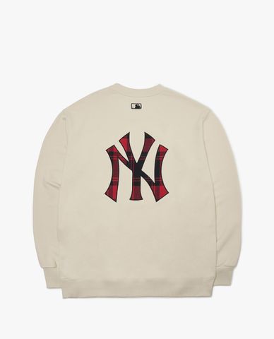  MLB - Áo sweatshirt phom suông Check 