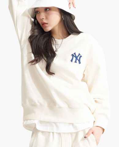  MLB - Áo sweatshirt tay dài cổ tròn Monogram Back Big Logo Overfit 