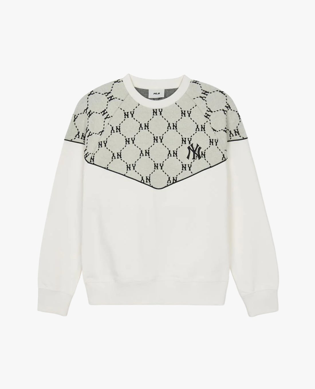 MLB - Áo sweatshirt unisex cổ tròn tay dài Jacquard Dia Monogram