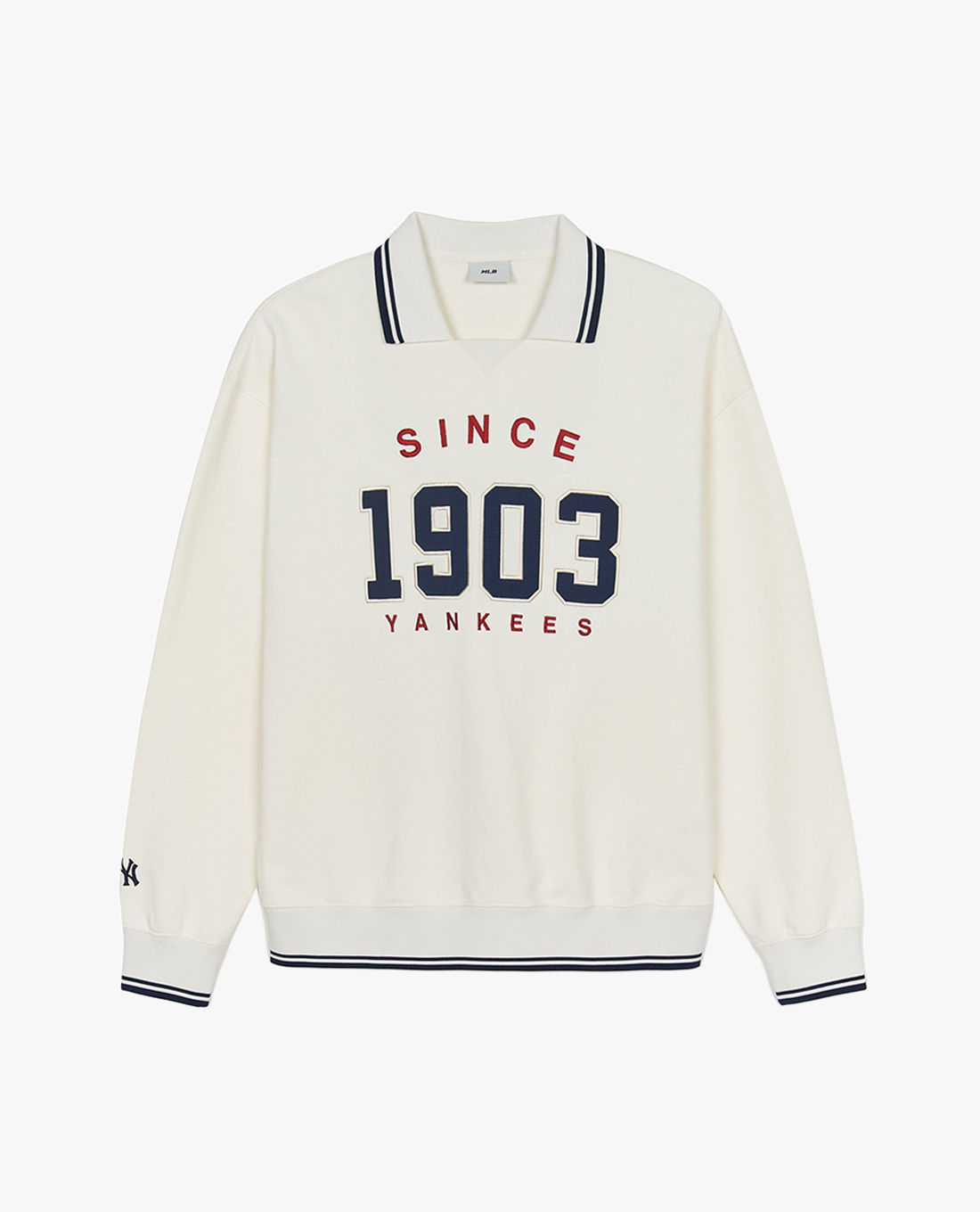 MLB - Áo sweatshirt unisex cổ bẻ tay dài Varsity Sportive