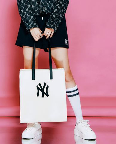  MLB - Túi tote phom chữ nhật thời trang Canvas 