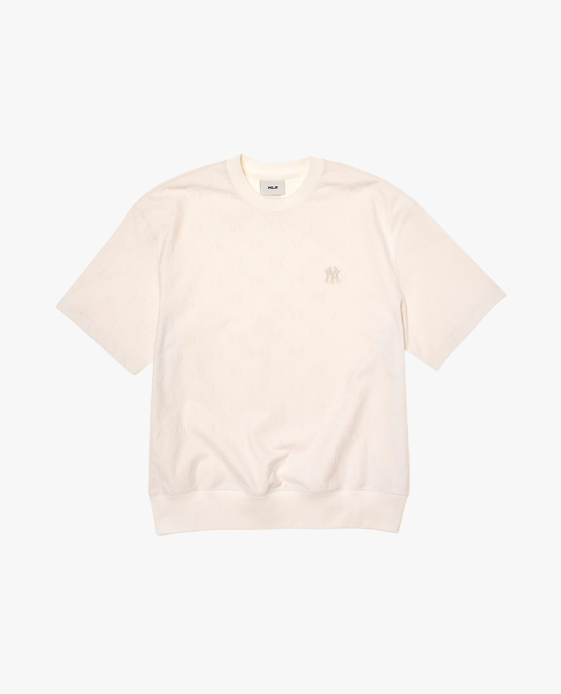 MLB - Áo thun unisex cổ tròn tay ngắn Jacquard Dia Monogram