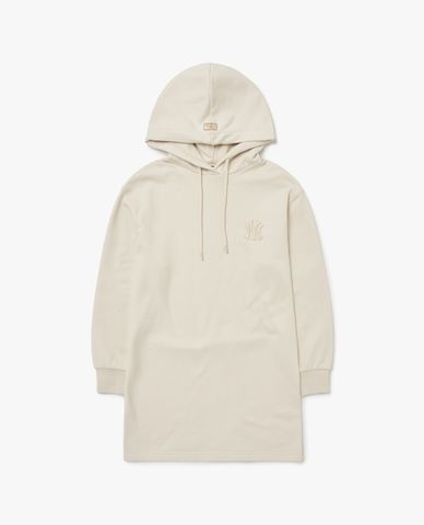  MLB - Đầm mini hoodie tay dài phối mũ trùm Long Oversized 