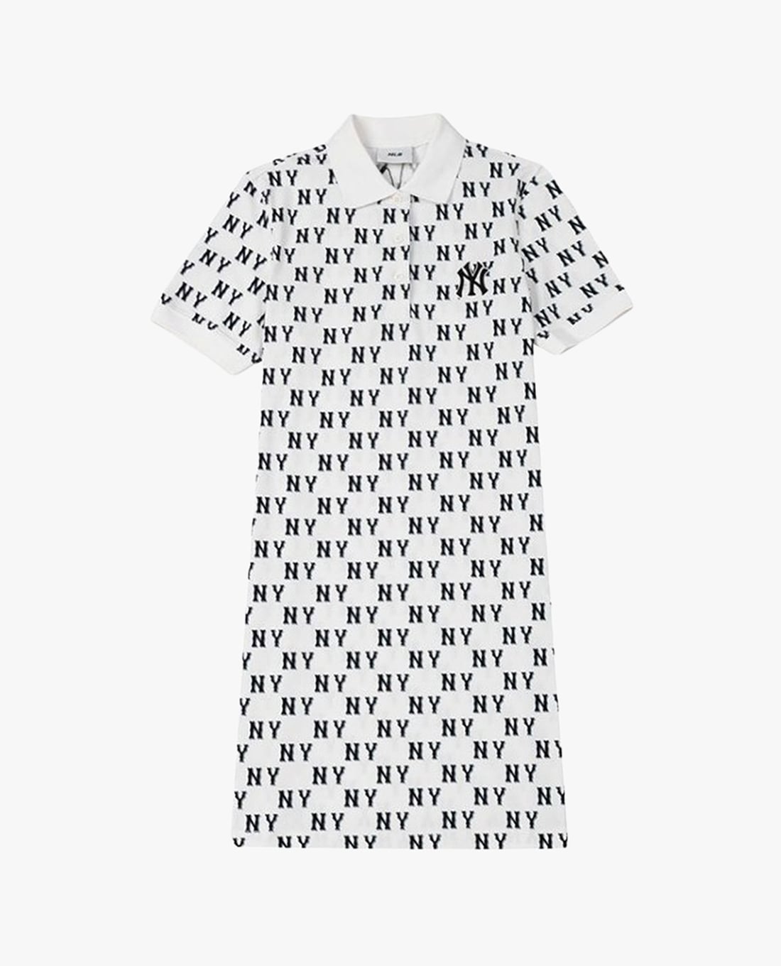 MLB - Đầm polo nữ mini cổ bẻ tay ngắn hoạ tiết monogram