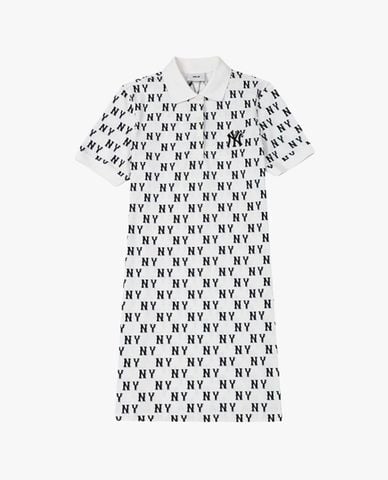  MLB - Đầm polo nữ mini cổ bẻ tay ngắn hoạ tiết monogram 