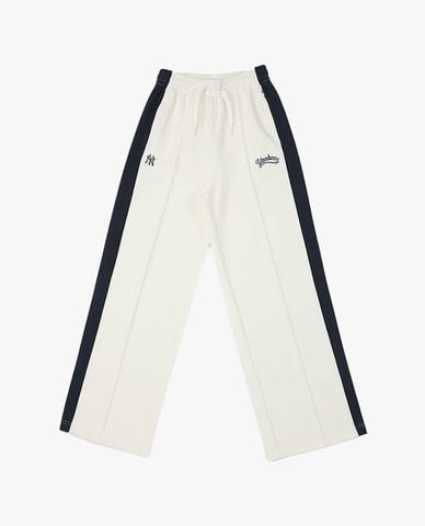  MLB - Quần dài nữ ống rộng lưng thun Varsity Color Block 