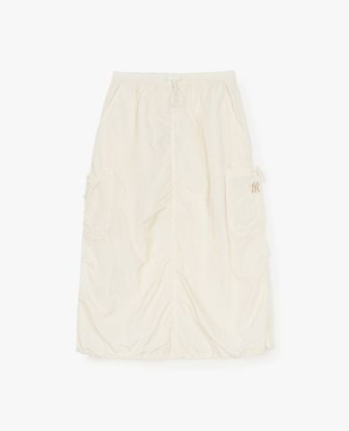  MLB - Chân váy phom suông midi Gorpcore Glossy Nylon 