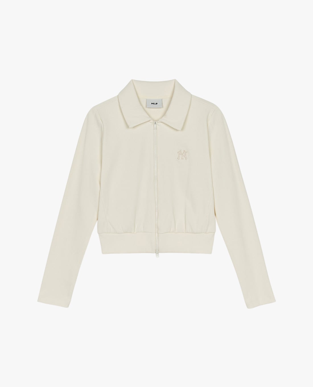 MLB - Áo khoác dệt kim nữ cổ bẻ tay dài Basic Ribbed