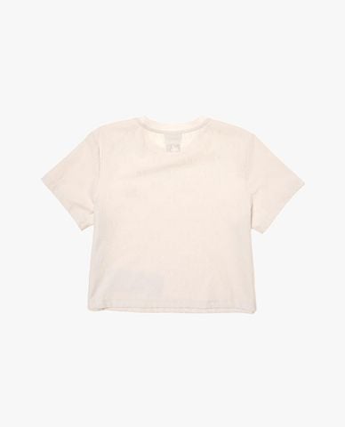  MLB - Áo croptop nữ cổ tròn tay ngắn Jacquard Dia Monogram 