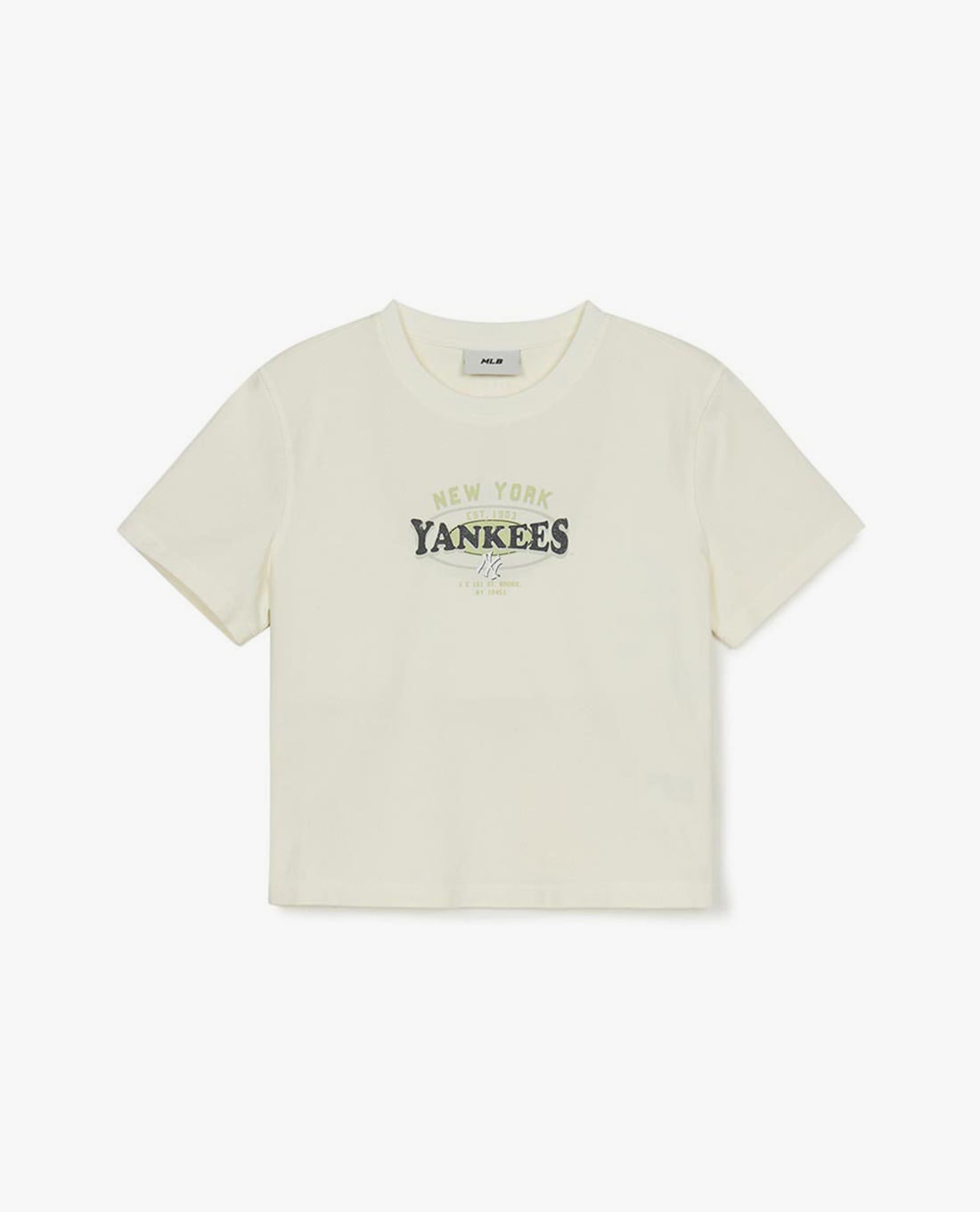 MLB - Áo croptop nữ cổ tròn tay ngắn Varsity Washing Vintage