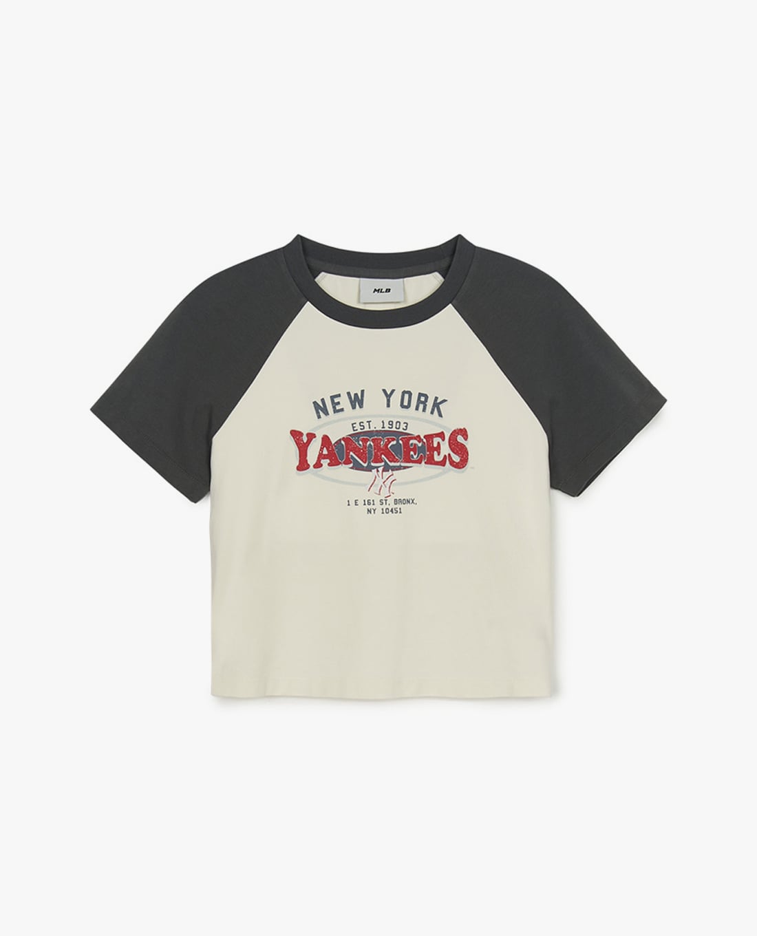 MLB - Áo croptop nữ cổ tròn tay ngắn Classic Varsity
