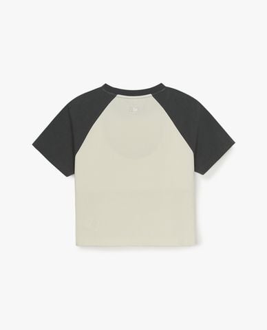  MLB - Áo croptop nữ cổ tròn tay ngắn Classic Varsity 