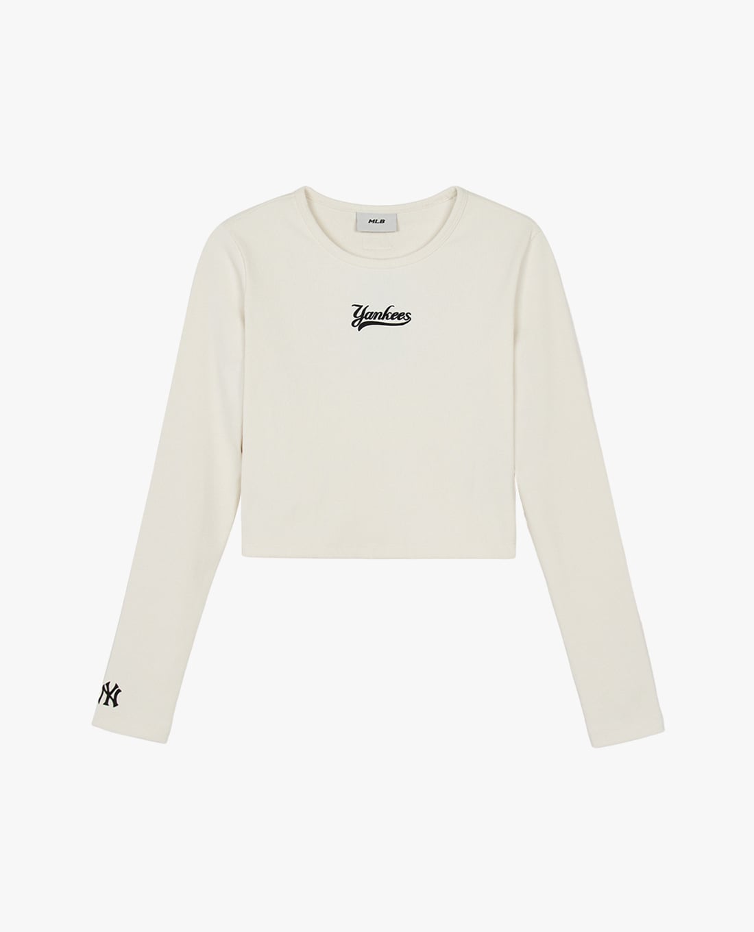 MLB - Áo croptop nữ cổ tròn tay dài Varsity