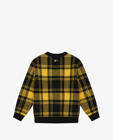  MLB - Áo khoác cardigan sọc caro Check Allover 