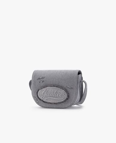  MLB - Túi đeo chéo nữ phom chữ nhật Cursive Vintage Denim 