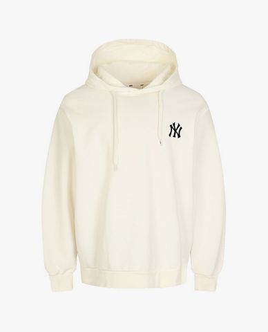  MLB - Áo hoodie tay dài phối mũ Logo 