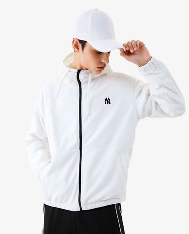  MLB - Áo khoác kiểu phối mũ trùm New York Yankees 