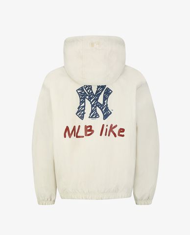  MLB - Áo khoác kiểu phối mũ trùm MLB Like 