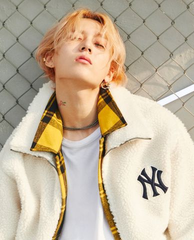  MLB - Áo khoác lông cổ cao Boa Fleece Logo 