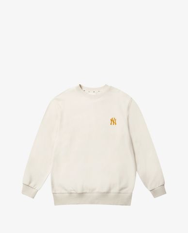  MLB - Áo sweatshirt tay dài cổ tròn Check Back Big Logo 