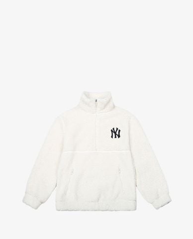  MLB - Áo khoác lông nữ cổ cao tay dài Fleece Big Logo 