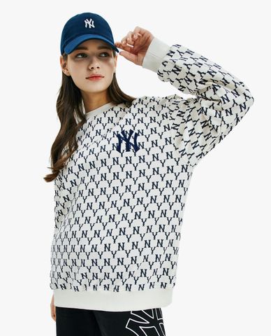  MLB - Áo sweatshirt tay dài Front Monogram Embroidery 