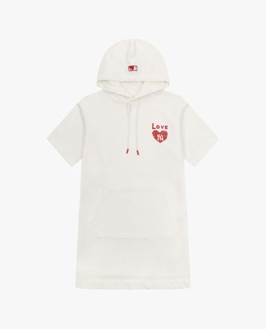  MLB - Đầm mini phối mũ phom suông Heart 