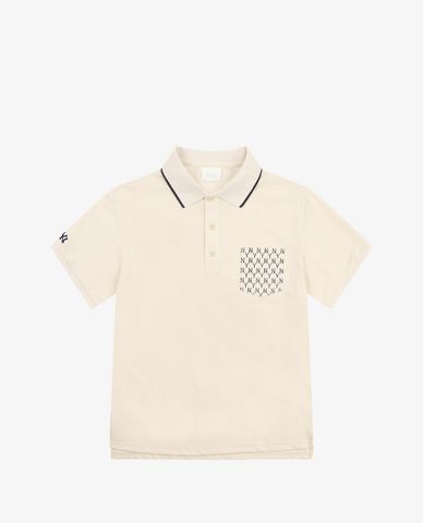  MLB - Áo polo ngắn tay Monogram Pocket Pique 