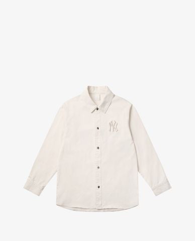  MLB - Áo sơ mi tay dài Mega Logo Denim 