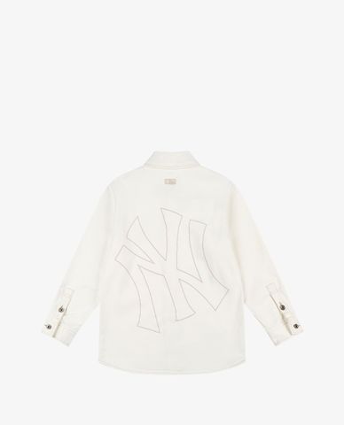  MLB - Áo sơ mi tay dài Mega Logo Denim 