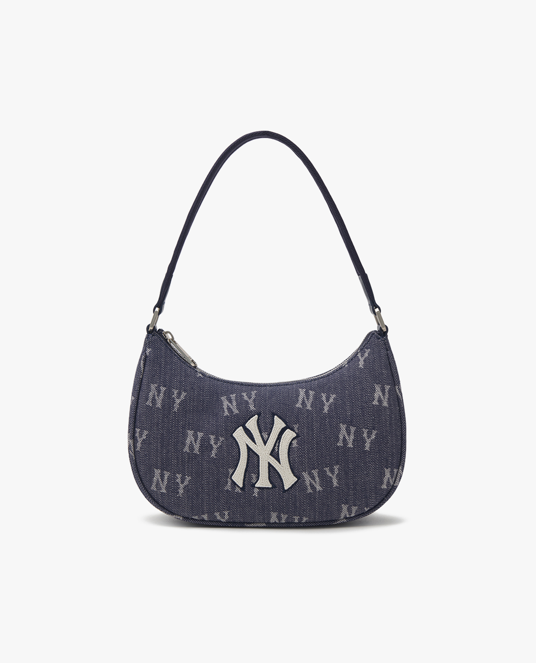 MLB - Túi đeo vai nữ chữ nhật Classic Monogram Denim Hobo