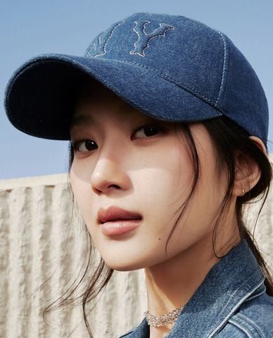  MLB - Nón bóng chày unisex Embo Logo Denim Structured 