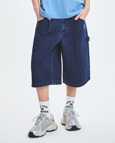  MLB - Quần shorts jeans nam Basic Small Logo 