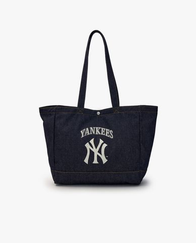  MLB - Túi tote unisex Vintage Lettering Denim 