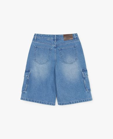  MLB - Quần short jeans nữ Basic Cargo 