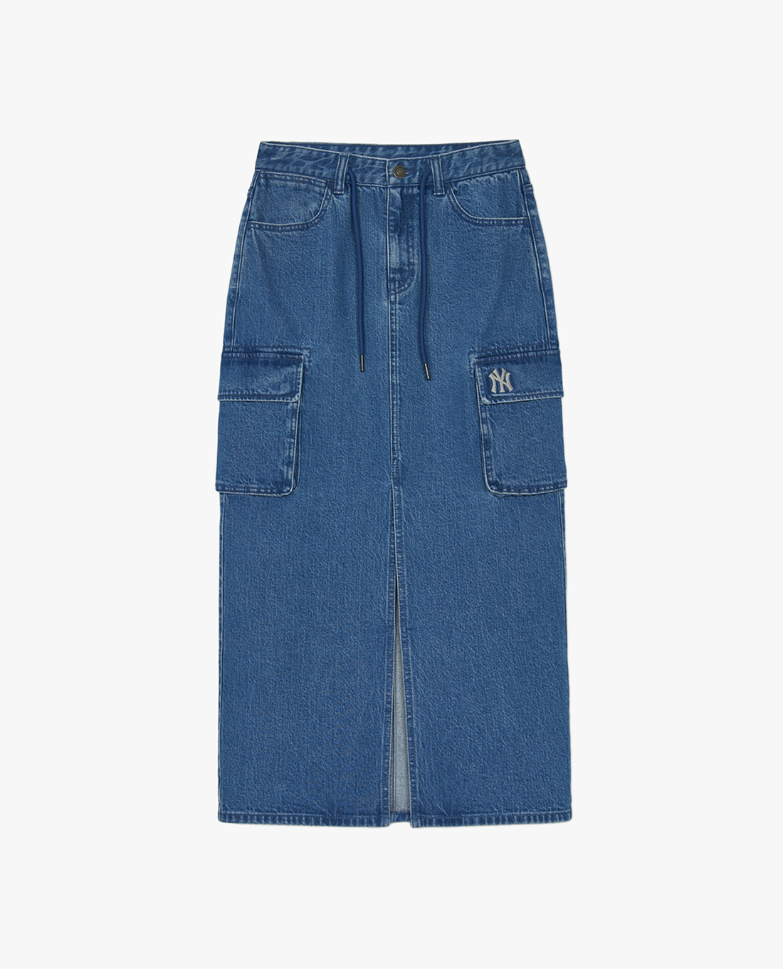 Chân váy bút chì denim midi MLB Basic Small Logo