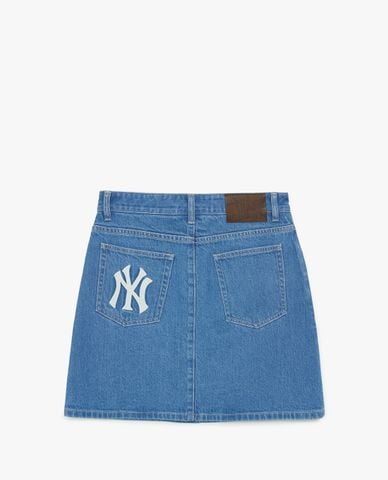  MLB - Chân váy denim mini phom chữ A thời trang 
