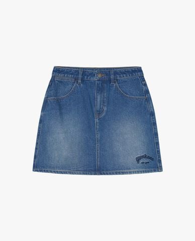  MLB - Chân váy denim phom chữ A mini Varsity Culsive 