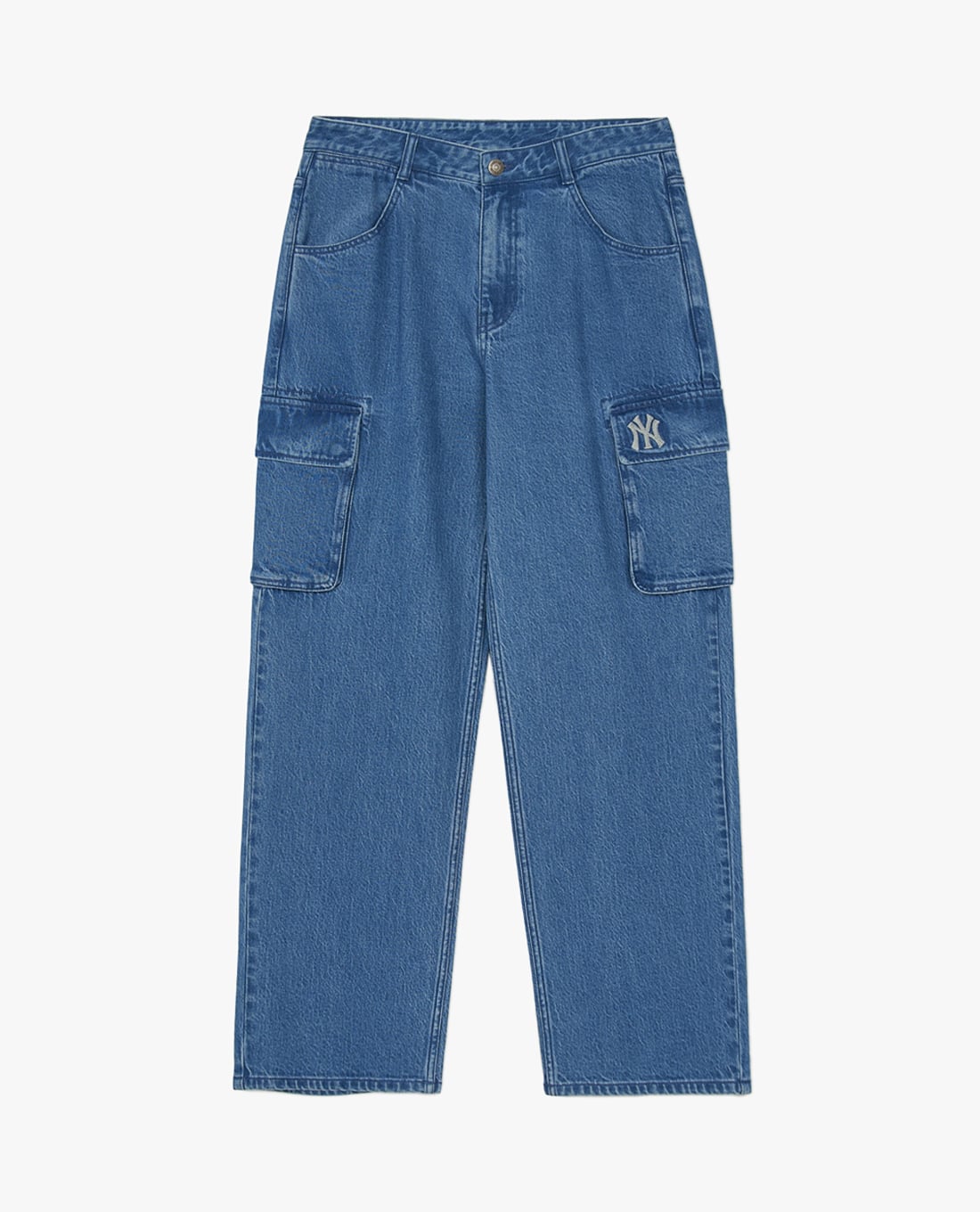 MLB - Quần jeans nam ống rộng Basic Small Logo