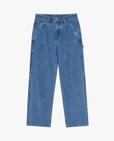  MLB - Quần jeans nam ống rộng Basic Small Logo 