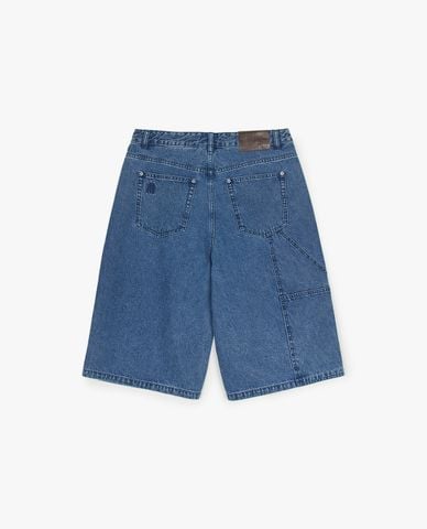  MLB - Quần short jeans nam Diagram Monogram Embossed 